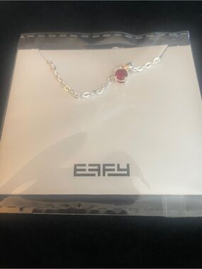 EFFY Silver necklace with Red Gemstone NEW!
